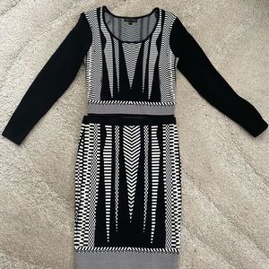 Jealous Tomato 2 Piece Set M Crop Top & L Skirt Black and White